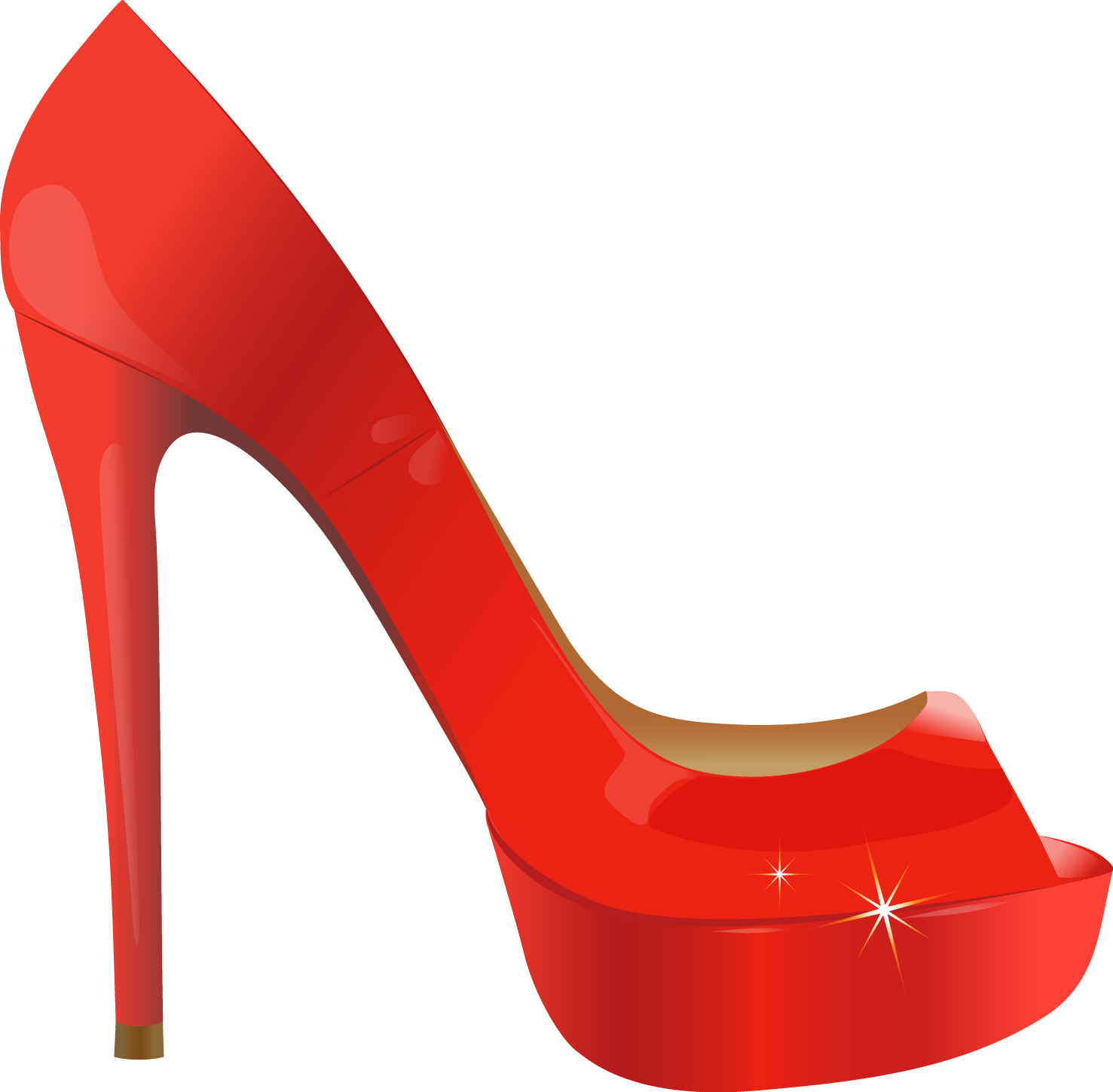 Red High-heeled Footwear - Shoe (1477x1449)