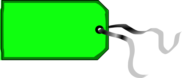 Lime Green Tag Clip Art At Clker - Green Tag (600x260)