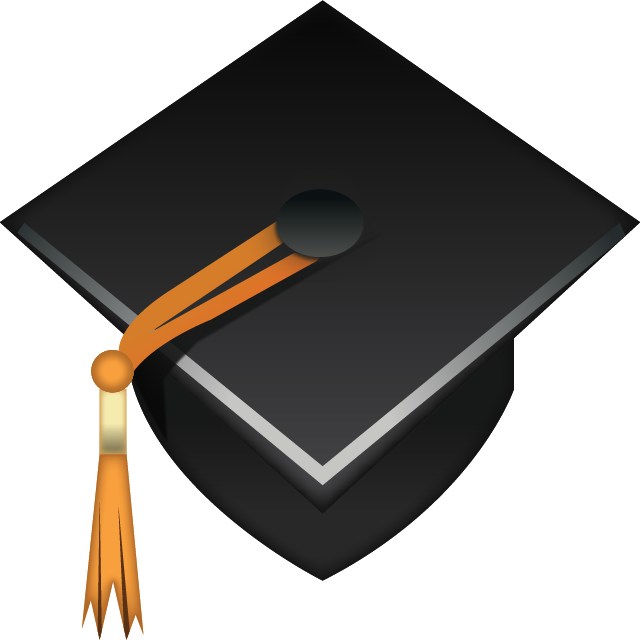 Grad Cap - Graduation Cap Emoji Png (640x640)