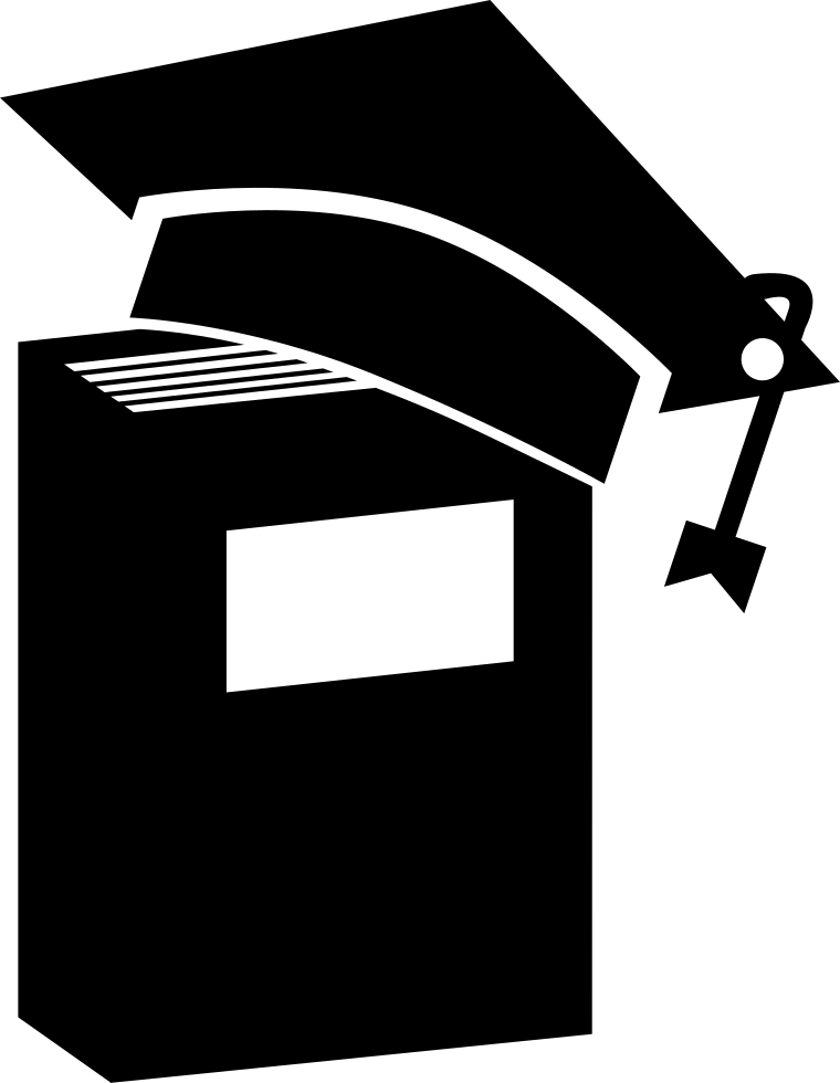 Graduation Cap On A Book In Vertical Position Comments - Vetor Chapeu De Formatura (760x980)