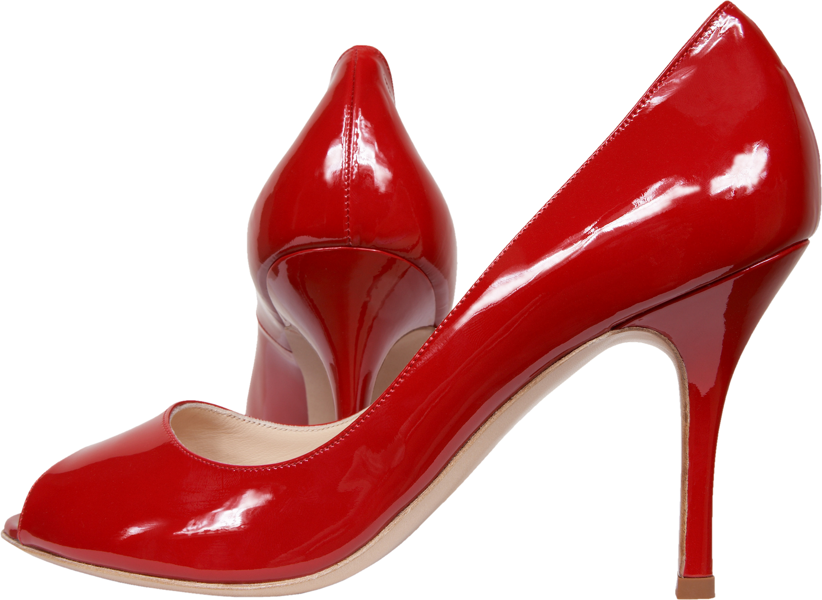 Red High Heel Shoes - Red High Heels Png (1600x1168)
