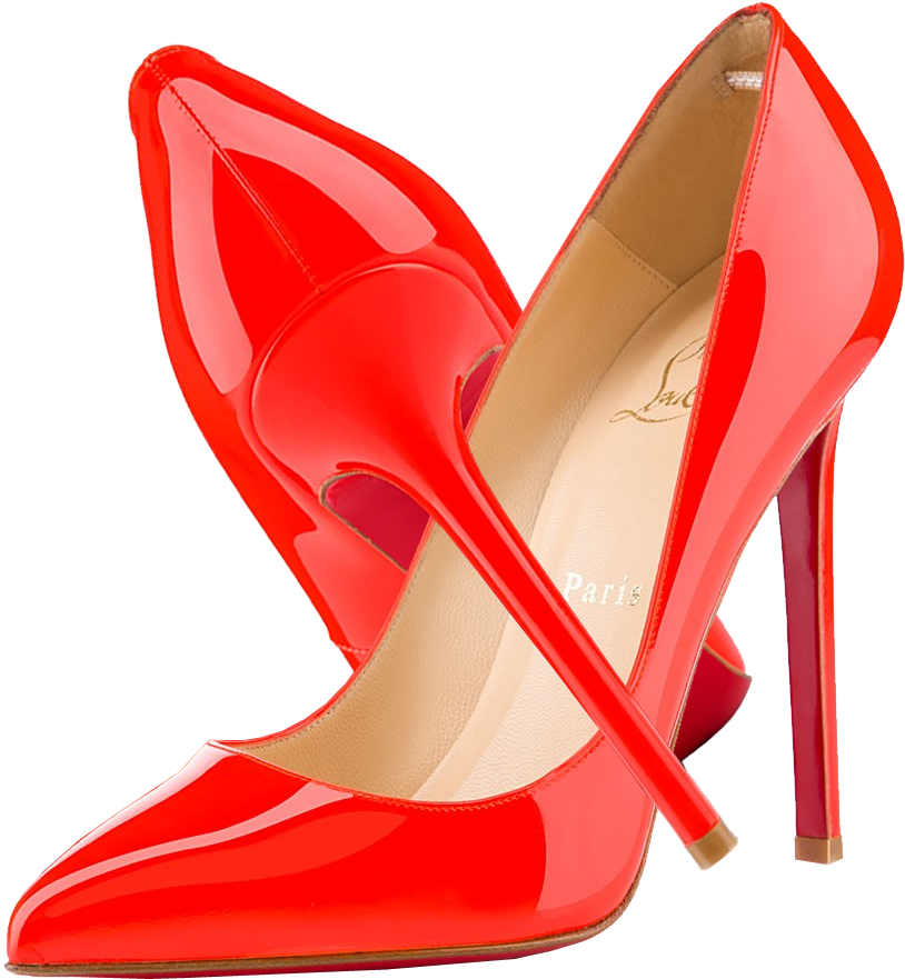 Christian Louboutin Pigalle Patent Lady Pumps - Red Patent Christian Louboutin Pumps (883x908)