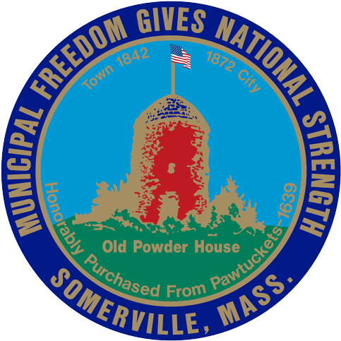 Official City Of Somerville Seal - Momeni Area Rug 7x7 Round Contemporary Multi Color (500x500)