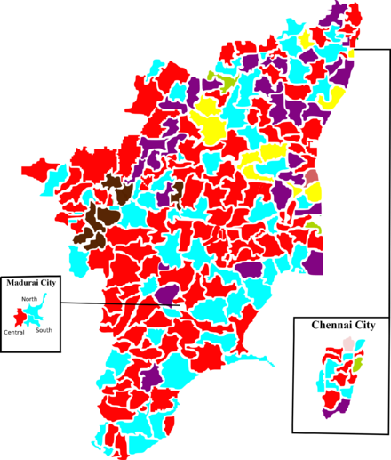 Election Map Based On Parties Contesting Under The - Map (440x517)