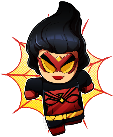 Spider-woman - Cartoon (500x493)