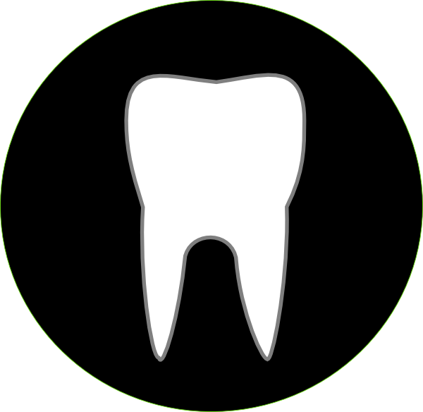 Tooth Outline Black Background (600x584)