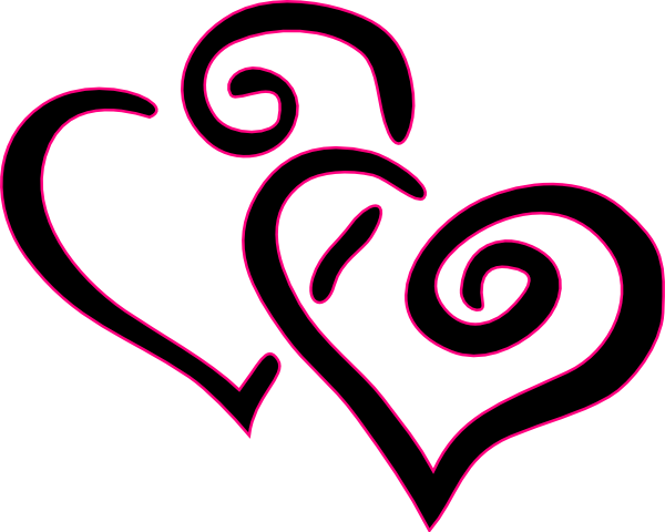 Double Hearts Clip Art At Clipart Library - Wedding Bells (600x480)