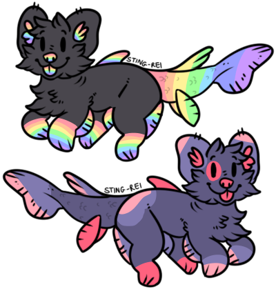 Dog Fish Adopts By Jackalope-queen - Cartoon (400x419)