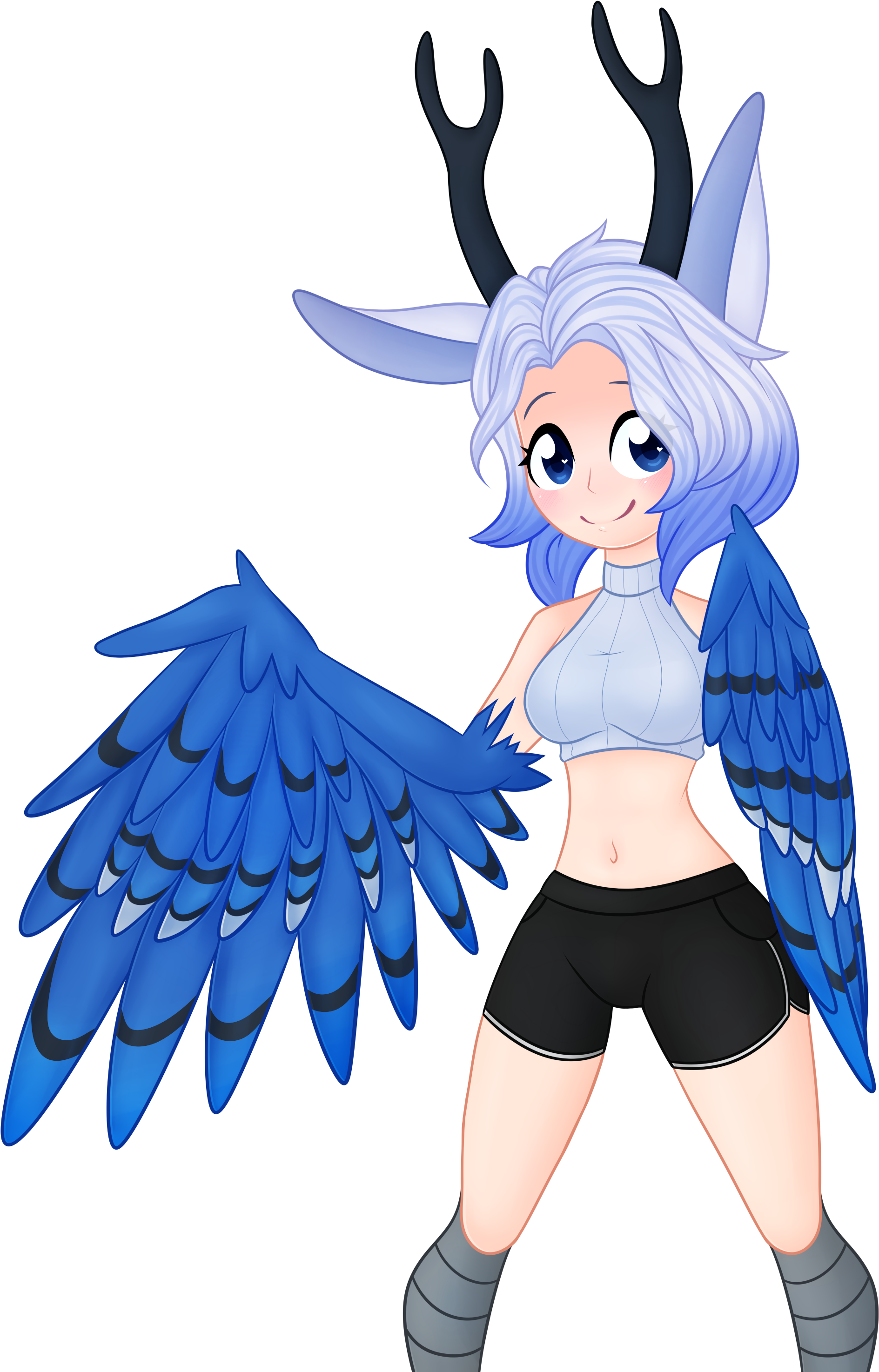 Harpy Jackalope By Lahlly Harpy Jackalope By Lahlly - Cartoon (2000x3000)