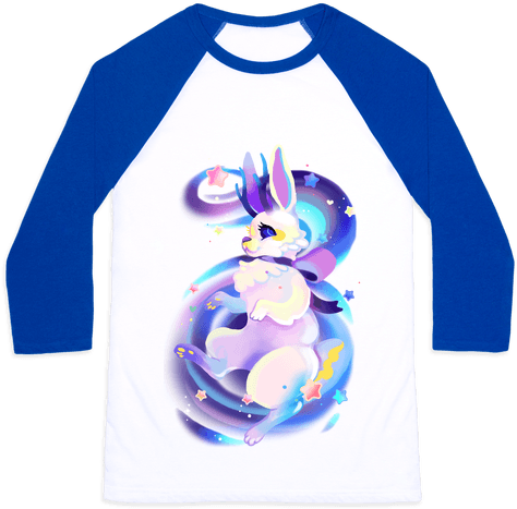 Neon Rainbow Jackalope Baseball Tee - Cats And Bernie Sanders (484x484)