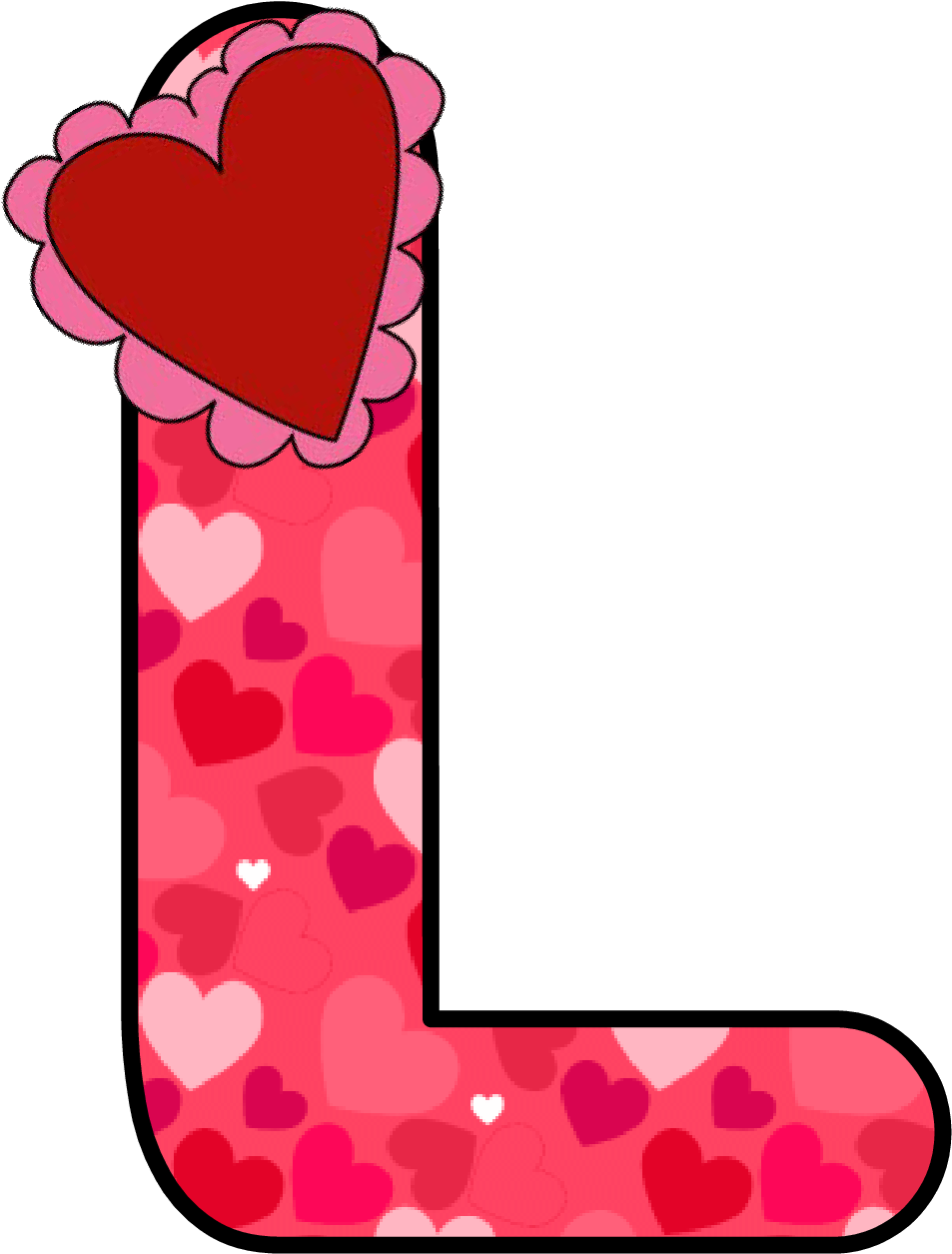 Ch B *✿* Alfabeto Corazon De Kid Sparkz - Alphabet Clipart Heart (1029x1332)