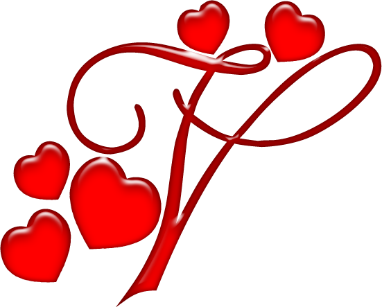 Alfabeto Rojo Con Corazones - Alfabeto Coração Png (551x443)