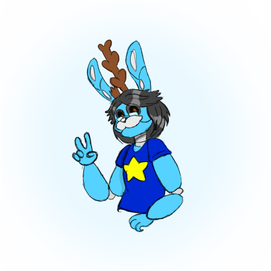 Kaoru The Jackalope By Mimitori145 - Cartoon (894x894)