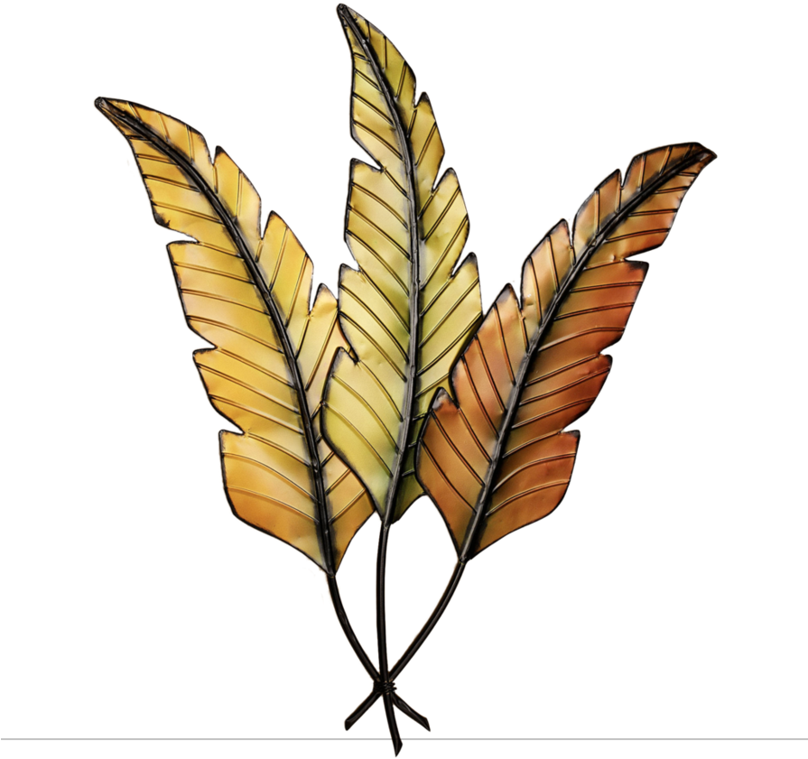Metal Leaf Decor Png By Dlr-designs - Banana Leaves Metal Wall Art (894x894)