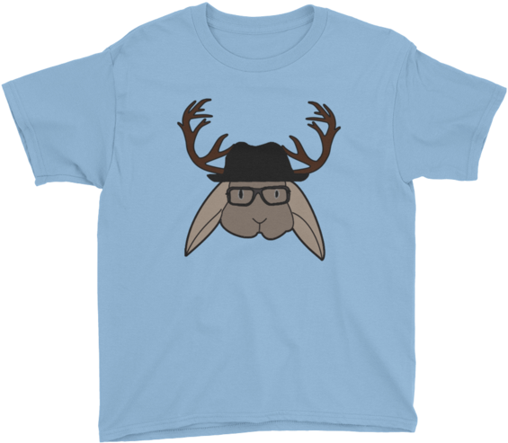 Angelo The Jackalope Youth Short Sleeve T-shirt - Sunshineandspoons Keep Staring. Maybe It'll Grow Back. (600x600)