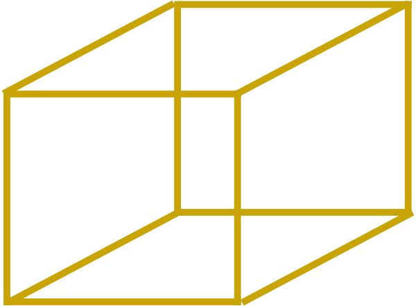 Gold Cube 3d Clip Art At Clker - Three-dimensional Space (600x441)