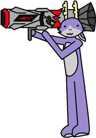 “battering Jackalope” By Diechance - Cartoon (408x469)