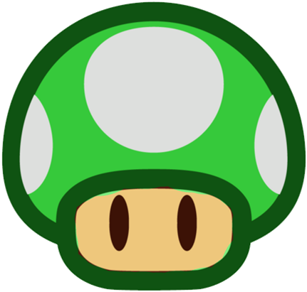 Papersupershroom - Paper Mario 1 Up (438x416)