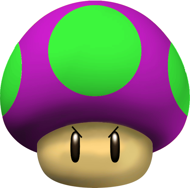 Super Mario Kart - Super Mario Poison Mushroom (626x620)
