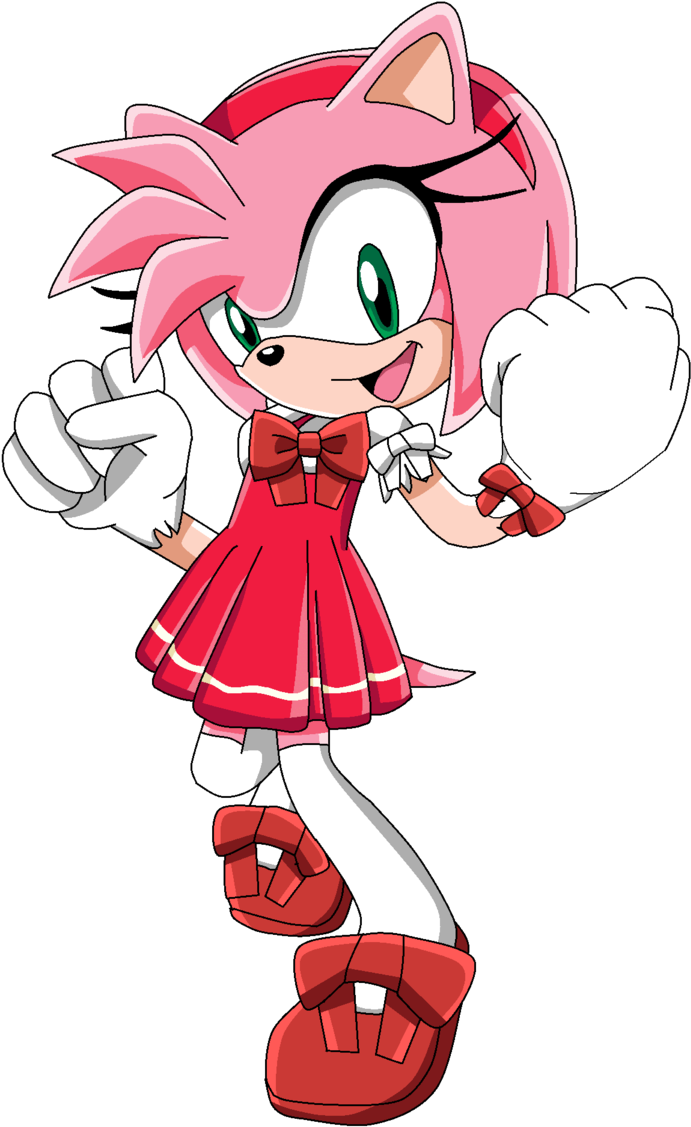 Sonic X Artwork Amy Cosplay As Cardcaptor Sakura By - Sonic X Amy (699x1143)