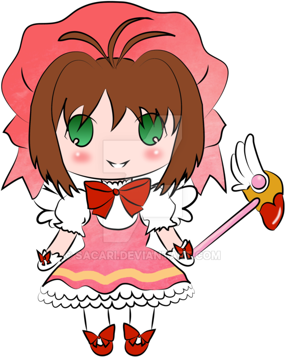 Cardcaptor Sakura Chibi By Sacari - Sakura Captor Card Png Icon (600x750)