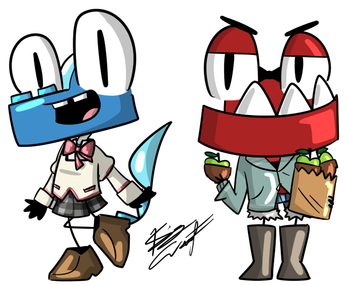 Flurryaka Miki And Zorko Sakura By Kjay747-400 - Cartoon (800x600)