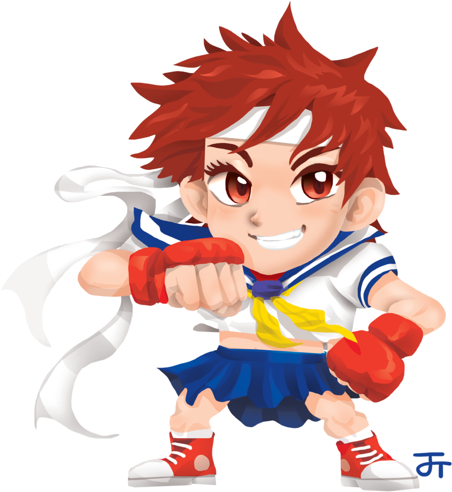 Sfv Sakura By Blackfeathers Sfv Sakura By Blackfeathers - Cartoon (1024x1059)