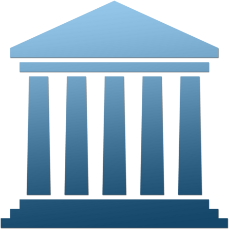 Municipal Houses Icons Town Government Signs Stock - City Hall Symbol Png (500x500)