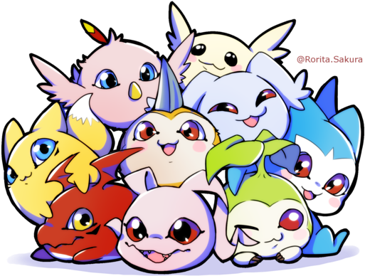Digimon Babies By Rorita-sakura - Digimon Babies (600x532)