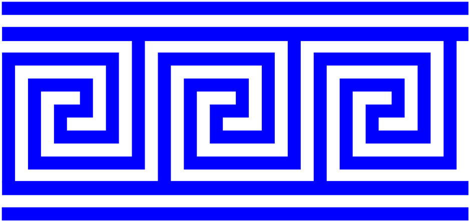 Blue Border Greek Â - Versace Frise (960x480)