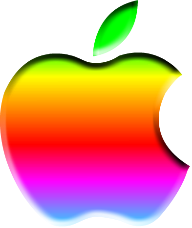 Apple Logo 70s 90s Revamped By Hotaru Sakura - 90s Apple Logo Png (393x465)