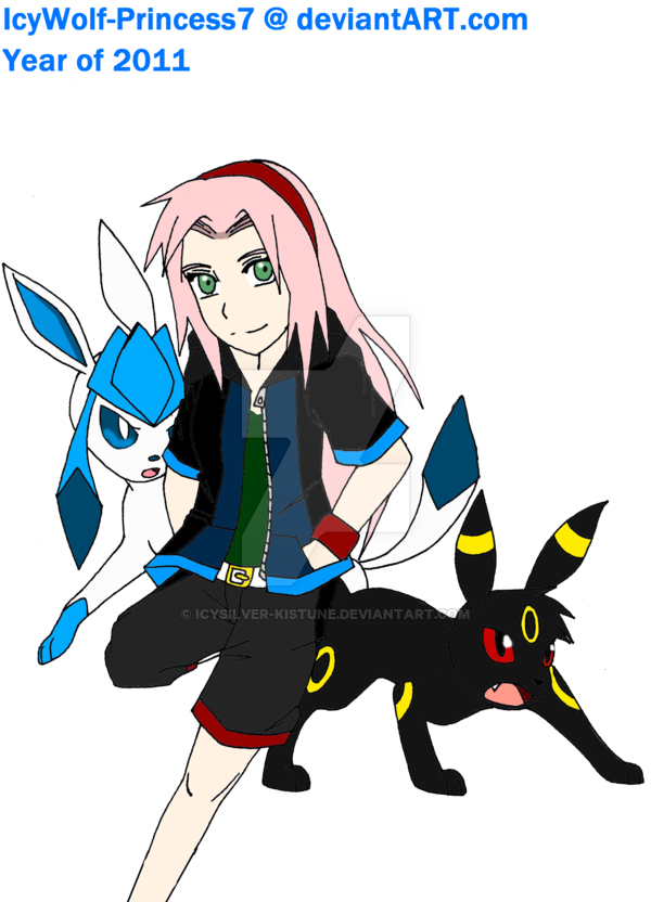 Shinobi Trainer Sakura By Iblue-kitzune - Cartoon (600x832)