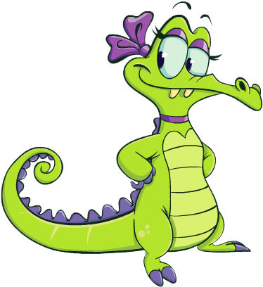 Alligator Clipart Allie - Allie Where's My Water (393x424)