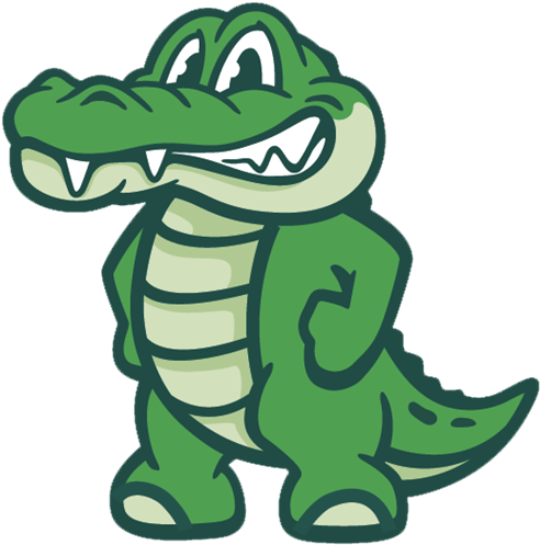 Greenbrier Gator - Cartoon (500x506)