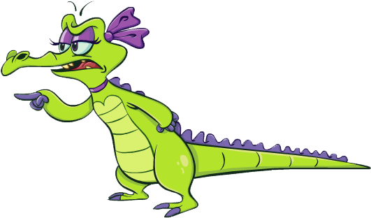 Alligator Clipart Allie Pencil And In Color Alligator - Portable Network Graphics (549x323)