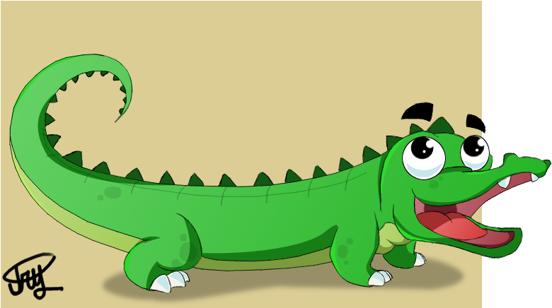 Tiny Ally'gator By Jayworx - Cartoon (800x500)