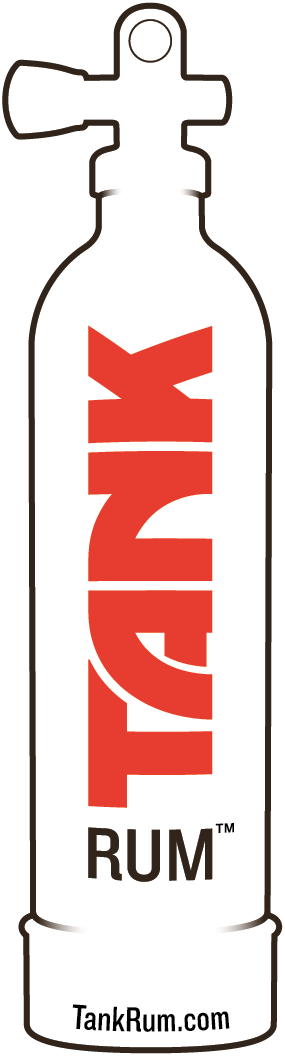 A Tank Rum Decal Sticker And A "tank You" Email - Carmine (285x1056)