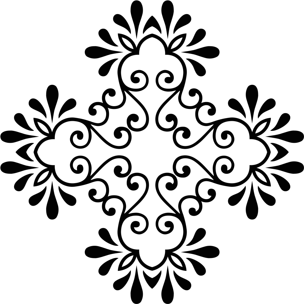 Decorative Vintage Style Continued - Marcos Decorativos Vintage Blanco Y Negro (1000x1000)