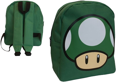 Green Mushroom Mini Back Pack - Bioworld Nintendo Mushroom Mini Backpack Green (600x600)