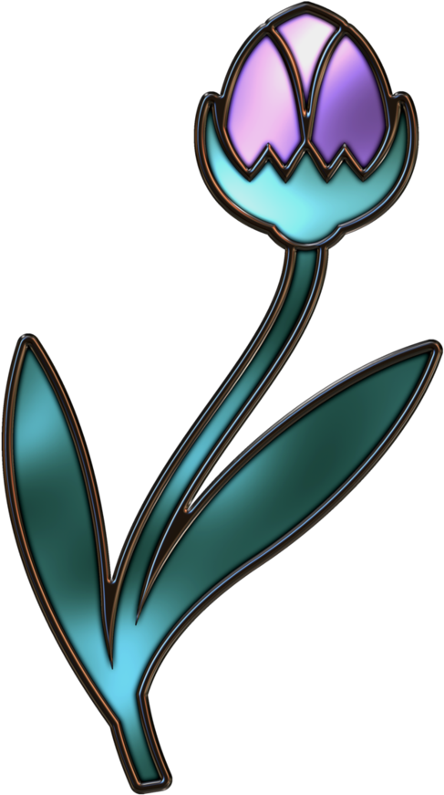 Stained Glass Flowers - Stained Glass Themed Flower Pendant Necklace (802x997)