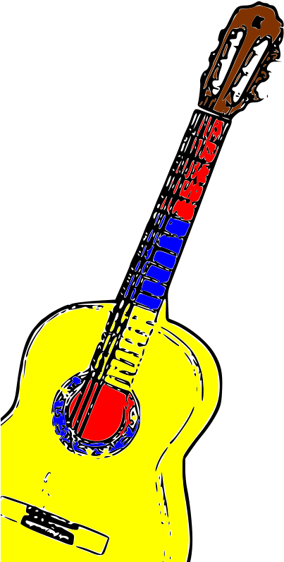 Free Vector Guitarra Colombia - Colombia Clip Art (566x800)