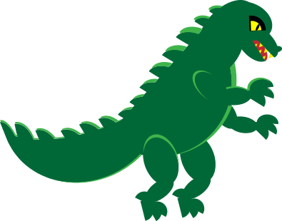 Godzilla Clipart Old School - Godzilla (395x310)