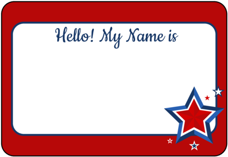 Name Tag Label Templates Hello My Name Is Templates - Name Tag Design For Boys (500x353)