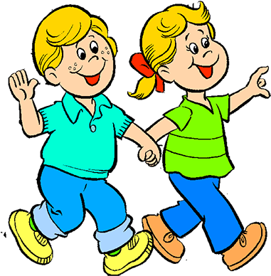 Wow Happy Kids - Free Walking Clipart (400x398)