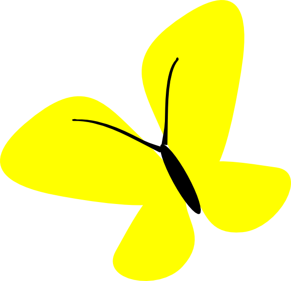 Clipart Butterfly Yellow Png (600x580)