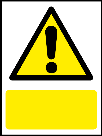 Custom Yellow Warning Sign - Hazardous Substances Warning Sign (425x567)