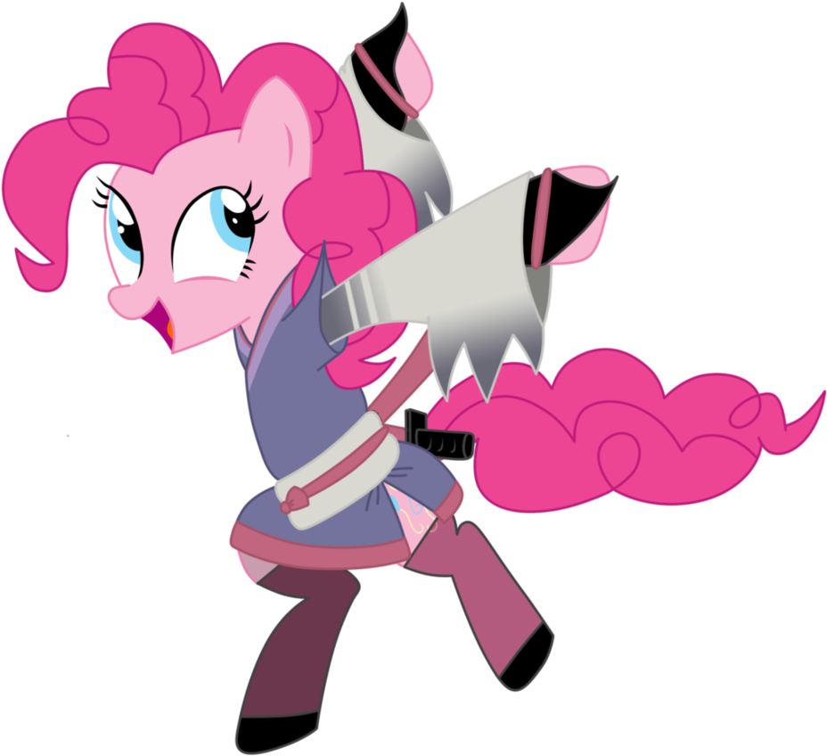 Pinkie Pie Ninja By Bloodey3 - Cartoon (935x855)