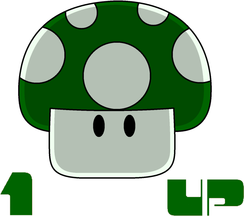 1up Mushroom By Fluffy-marshall - Cartoon (900x819)