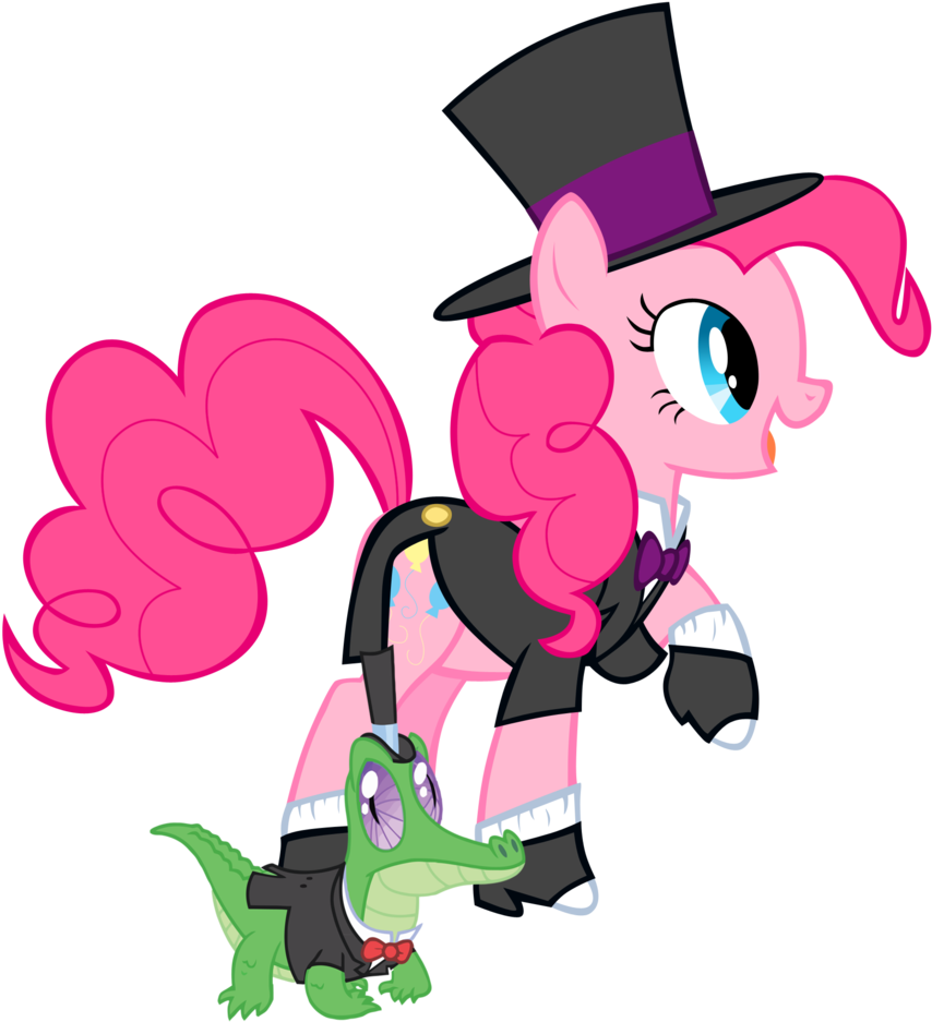 Sierraex, Clothes, Gummy, Hat, Pinkie Pie, Safe, Simple - My Little Pony: Friendship Is Magic (936x1024)