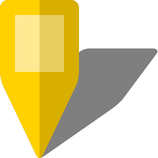 Simple Location Map Pin Icon5 Yellow Free Vector Data - Free Location Yellow (600x600)